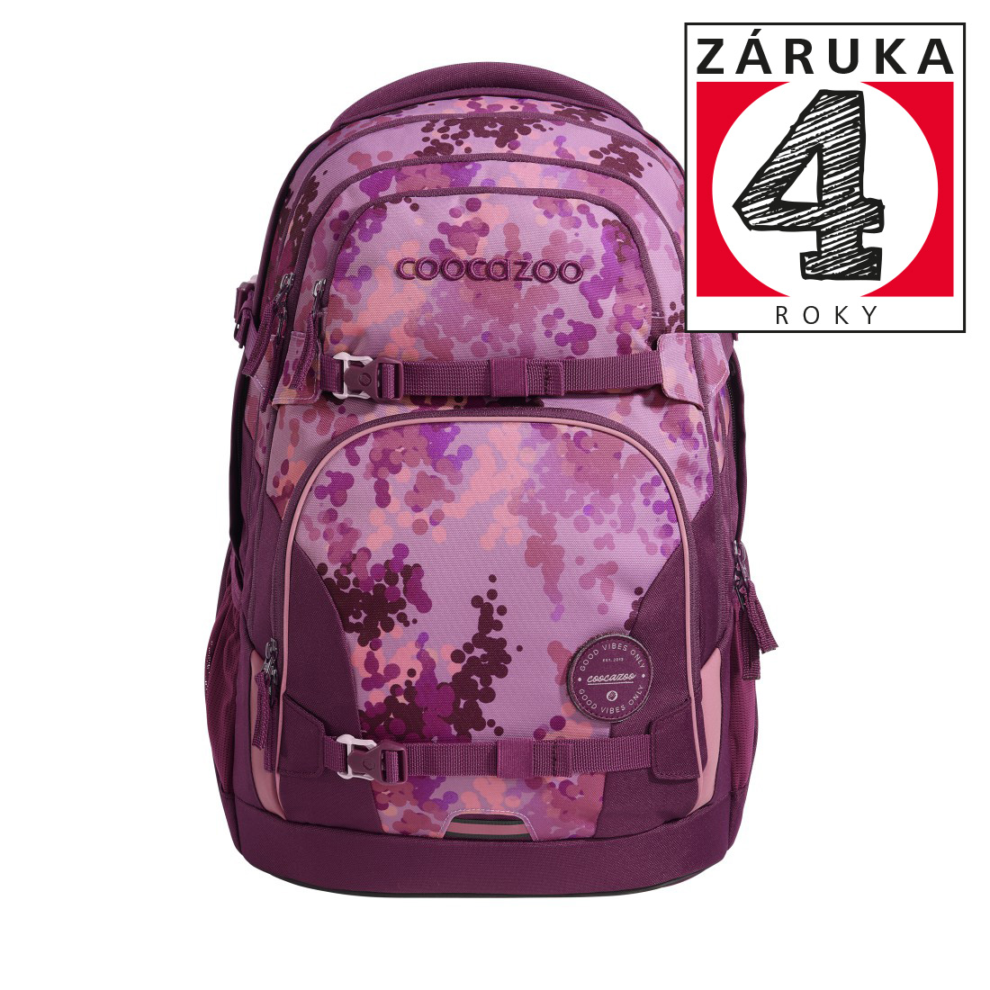 coocazoo školní batoh PORTER, Cherry Blossom, certifikát AGR