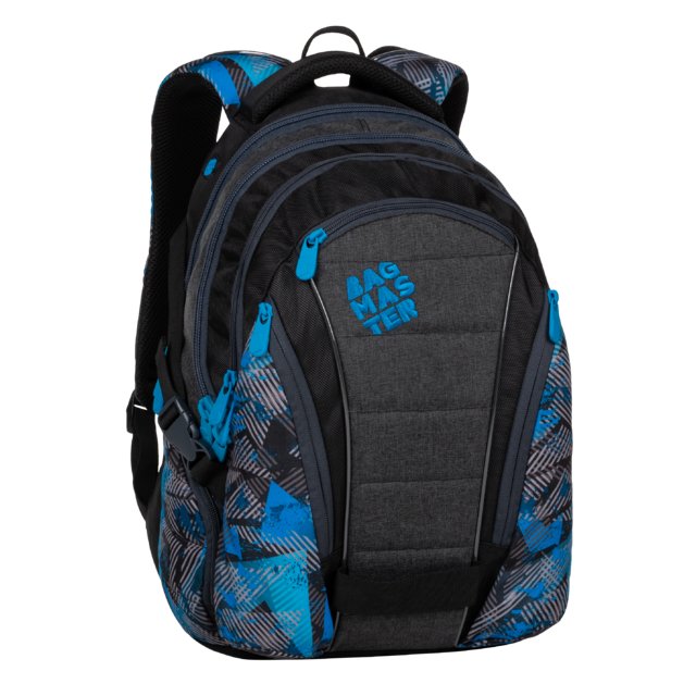 Studentský batoh BAGMASTER BAG 20 D BLUE/GREY/BLACK