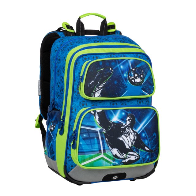 Školní batoh pro prvňáčky BAGMASTER GEN 20 B BLUE/GREEN/BLACK