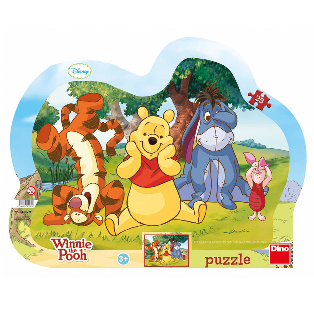 Schovávaná s Medvídkem Pú 25 kontura puzzle