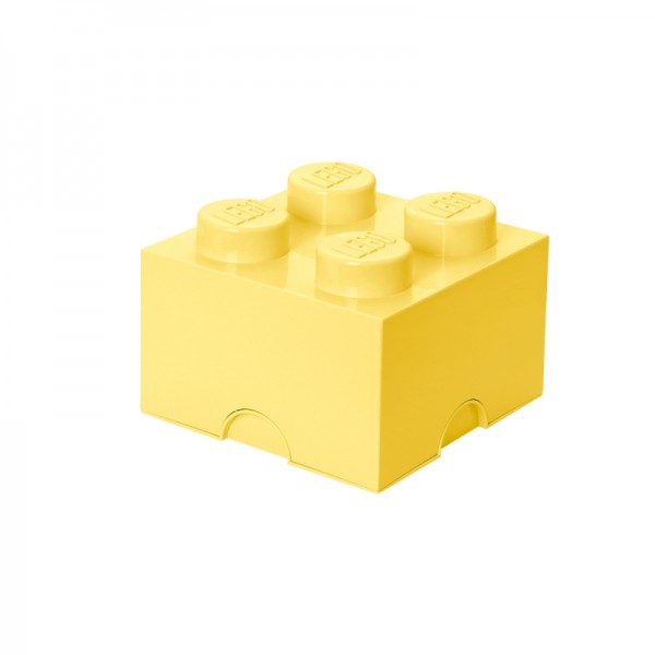 LEGO úložný box 4 (DIF) 250 x 250 x 180 mm - světle žlutá