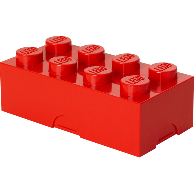 LEGO box na svačinu 8 100 x 200 x 75 mm - červená
