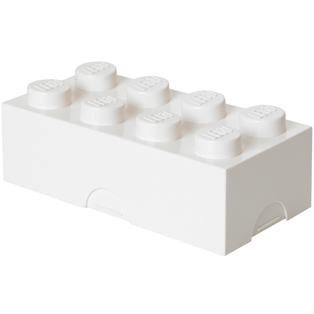 LEGO box na svačinu 8 100 x 200 x 75 mm - bílá