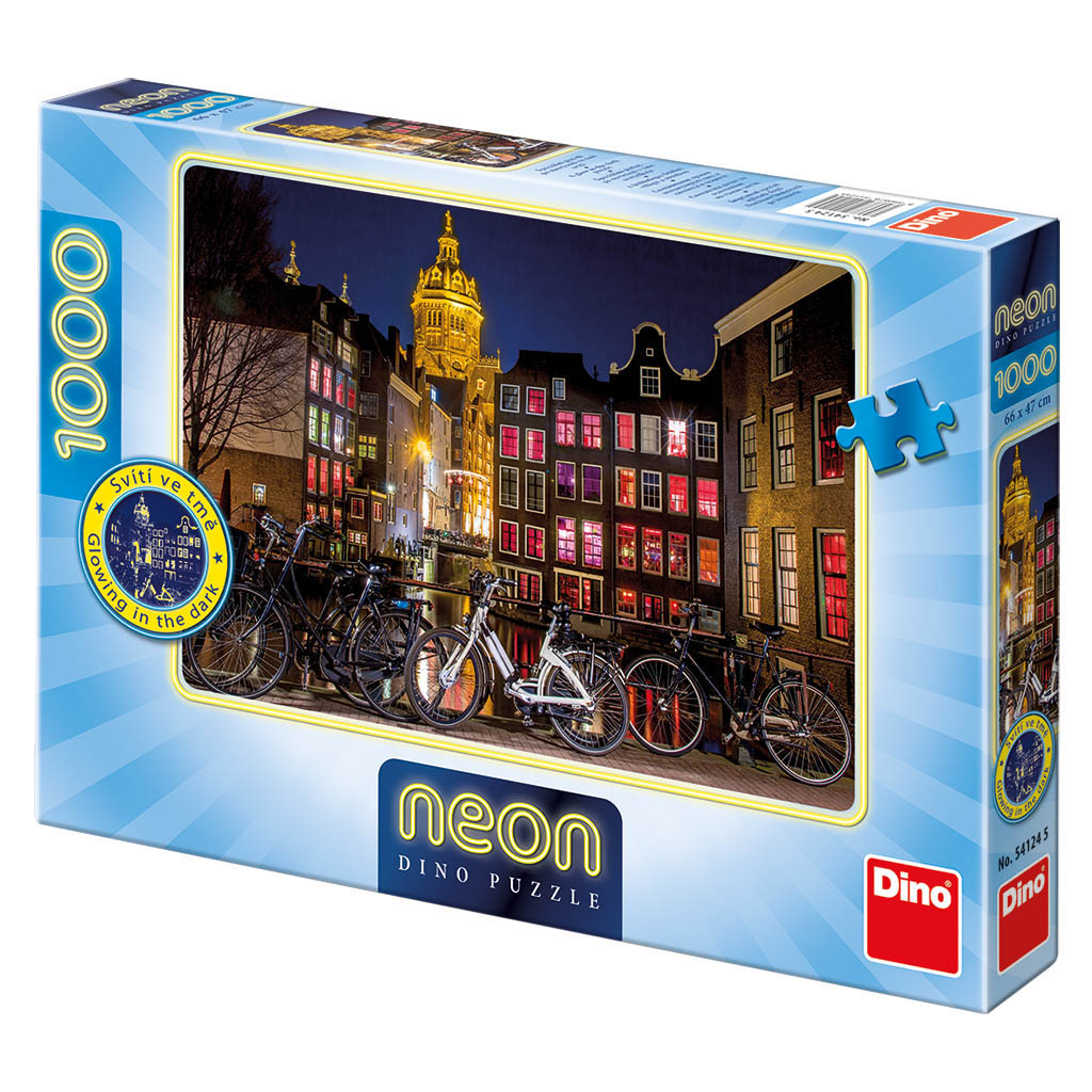 Noční amsterdam 1000 neon puzzle