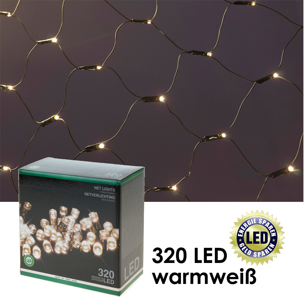 Vánoční osvětlení síť venkovní a vnitřní LED diod 320,bílá, 300 x 150 cm