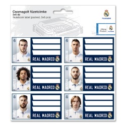 Ars Una Jmenovky na sešity Real Madrid 3x6 ks
