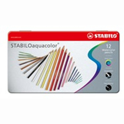 STABILOaquacolor® 12 ks kovové balení akvarelové pastelky
