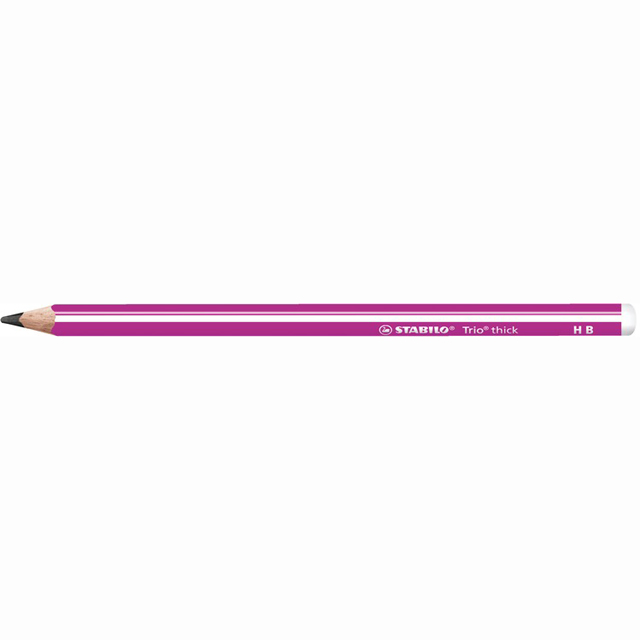 STABILO® Trio silná HB růžová silná trojhranná grafitová tužka
