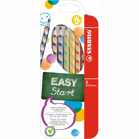 STABILO® EASYcolors L 6 ks balení ergonomicky tvarovaná pastelka speciálně pro leváky